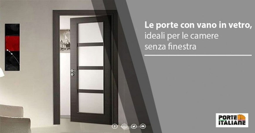 Camere senza finestra: aumenta la luce con le porte interne