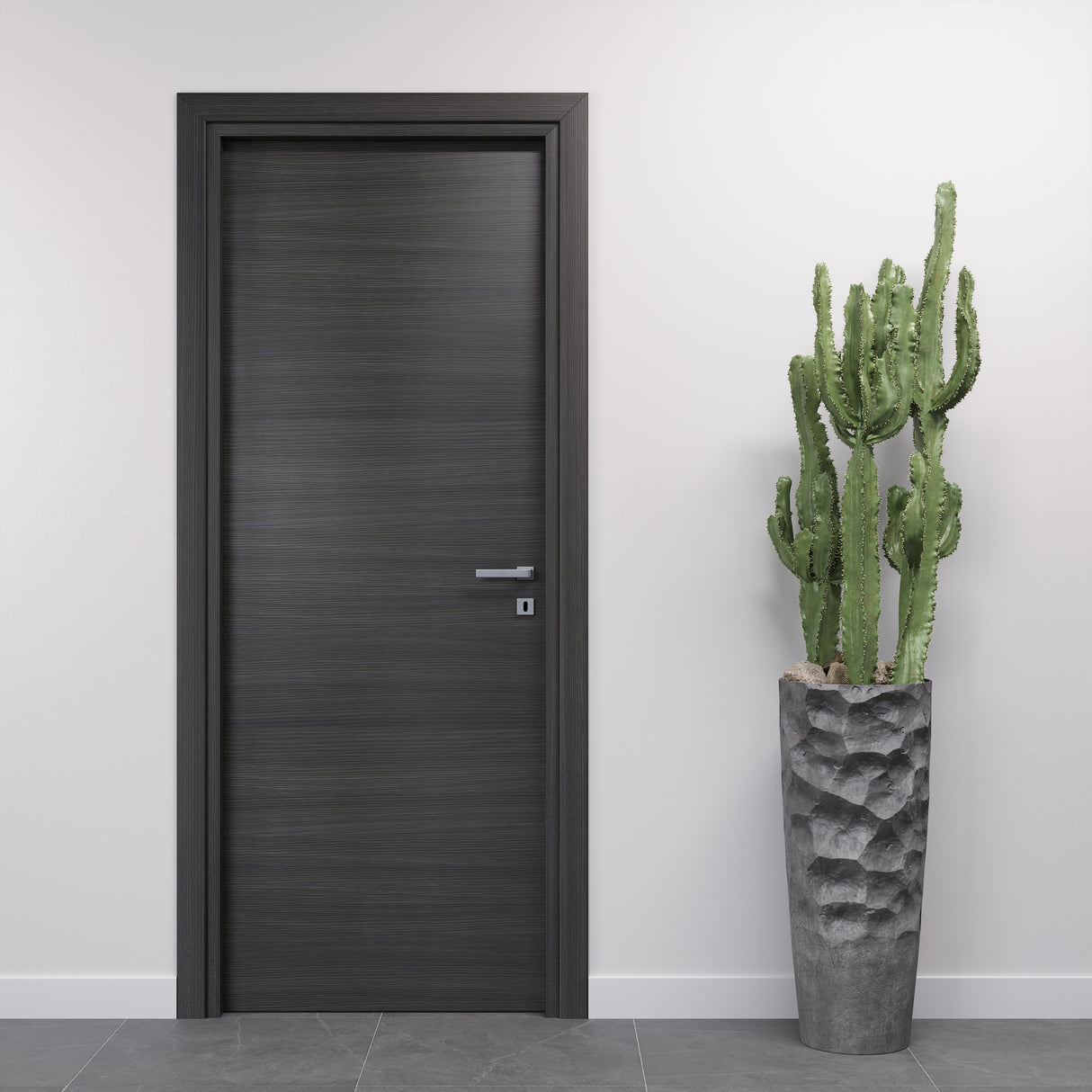 Hinged Door in Laminated Grey Oak