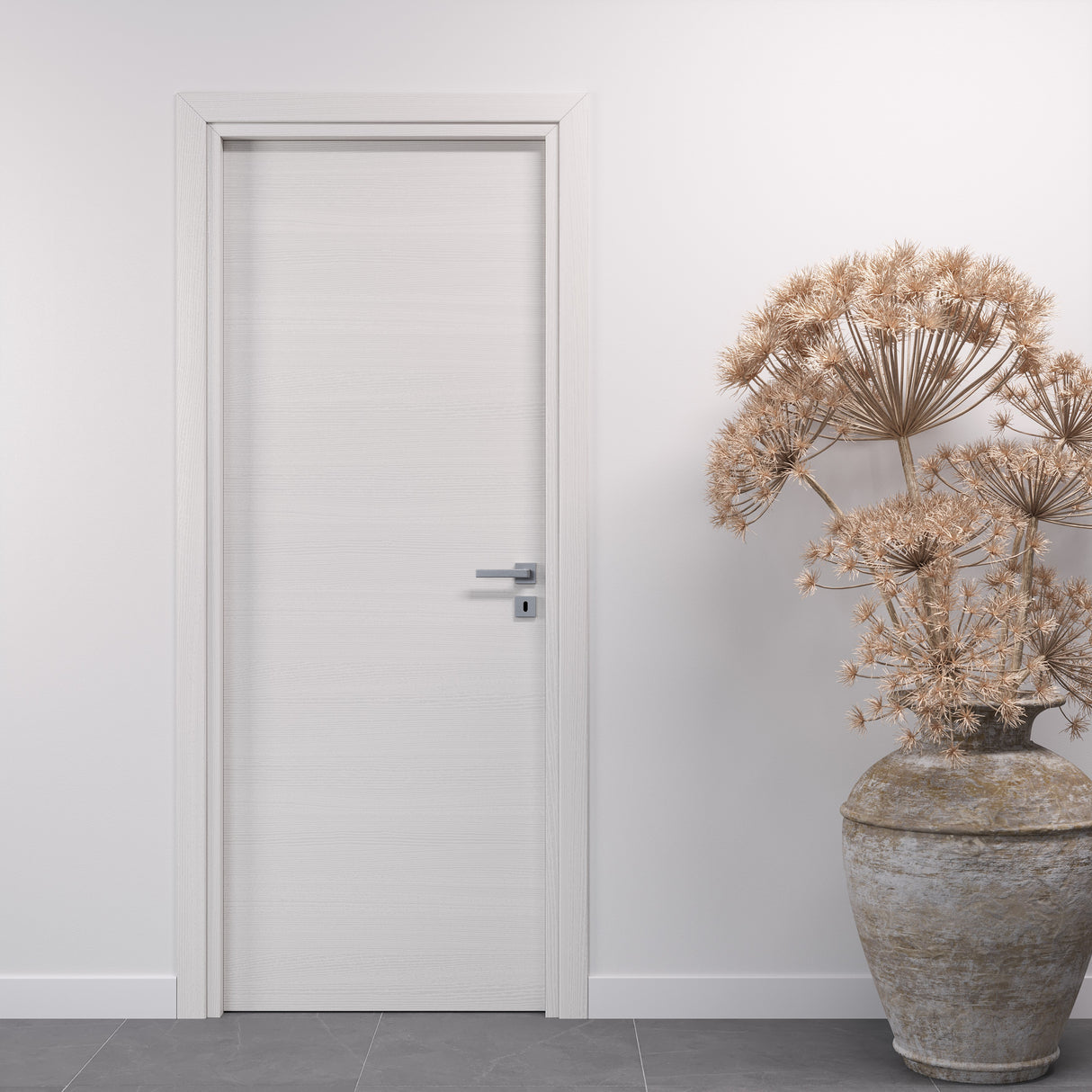 Laminated Hinged Door in White Matrix 