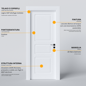 Porta Battente Pantografata a Scalare 2+1 Bugne