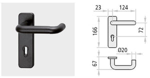 Handle for Metal Fire Doors REI