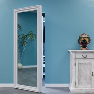 Lacquered Hinged Door with Mirror and Baroque Frame