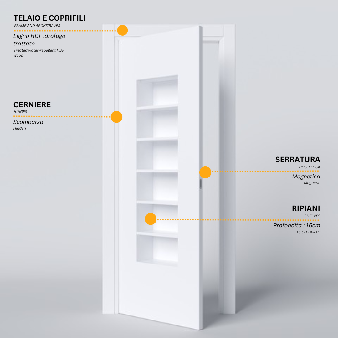 Flush to the wall Bookcase Door