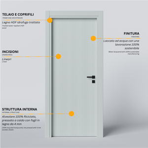 Hinged Door with Plisse Engravings