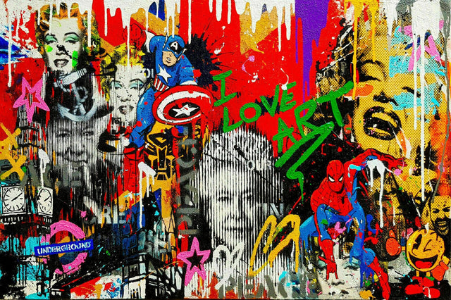 Quadro pop art personaggi