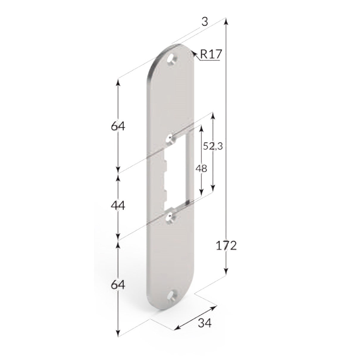 Incontro Elettrico per Porte Interne in Legno - 166FPS