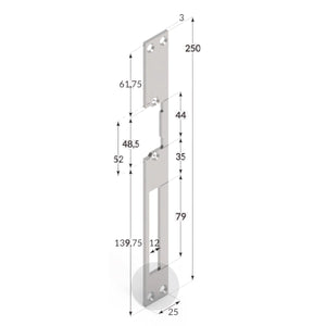 Incontro Elettrico per Porte Interne in Legno - 166FLR