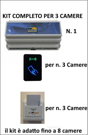 Kit Control Access Domotica Apertura Camere - Kit 3 Camere