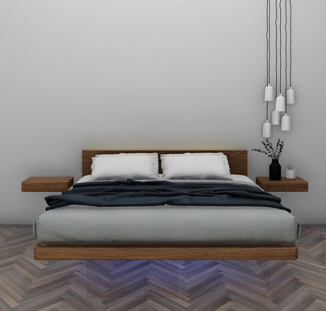 Letto sospeso Wood Bed con Testiera Air