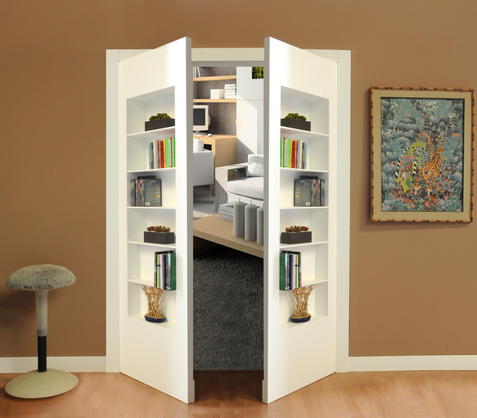 Come risparmiare spazio con una libreria a parete 